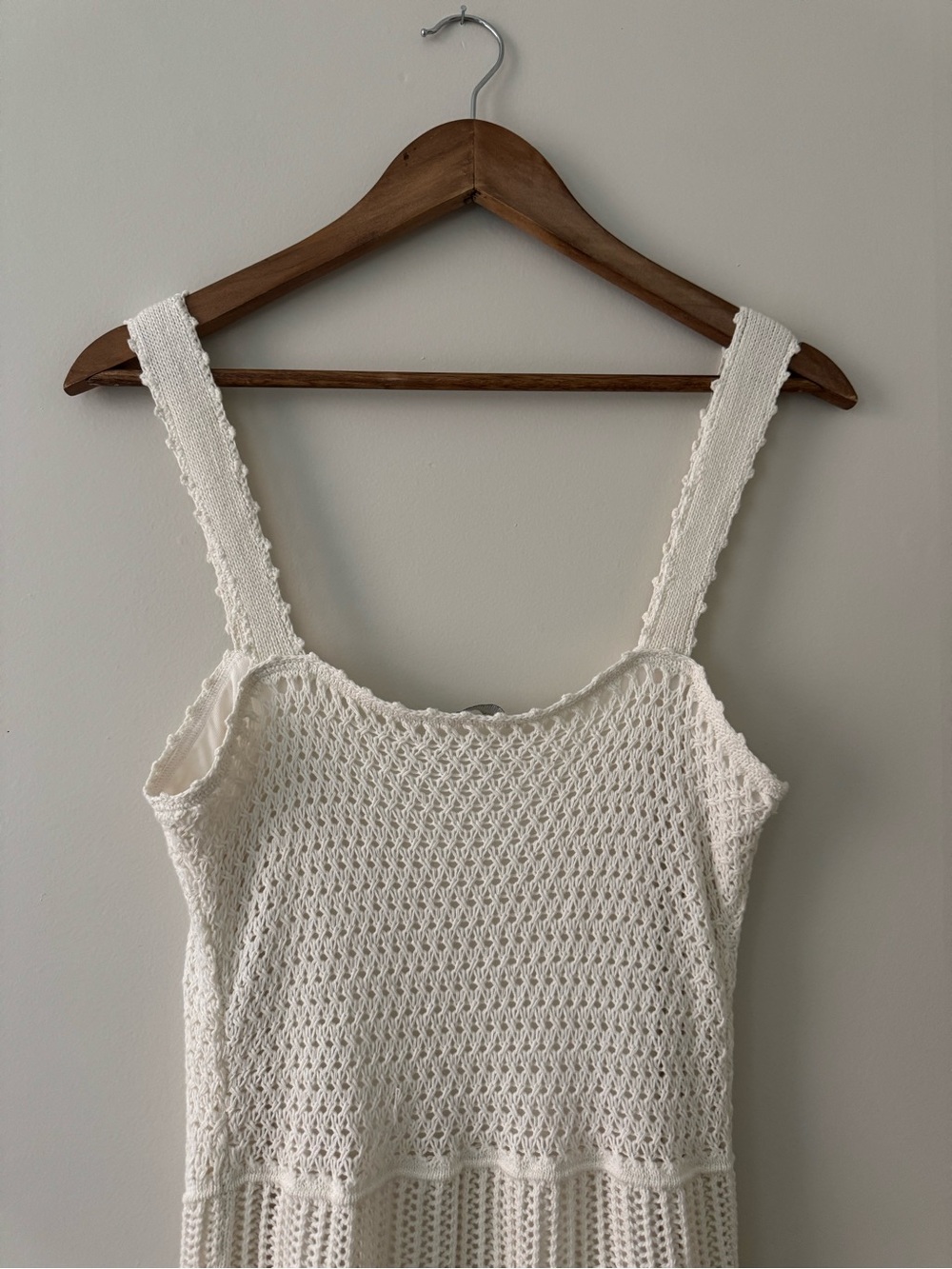 ABERCROMBIE Crochet Tank Dress White LT - Picture 6 of 11